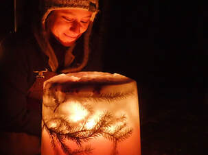 Ice luminary snowshoe & dinner, a one-of-a-kind experience!